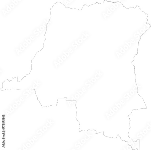 DEMOCRATIC REPUBLIC OF THE CONGO MAP with its administrative divisions and regions