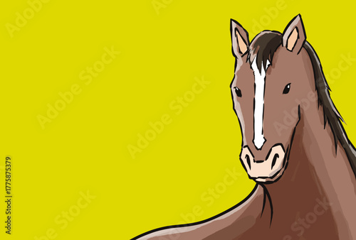 年賀状, 午年, 馬, 午, 謹賀新年, 和風, 和柄, 筆文字, 文字, 手書き, ハッピーニューイヤー