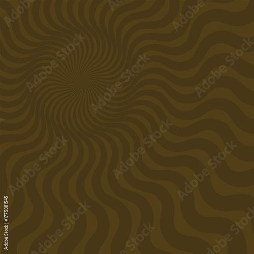 Brown Swirling Vortex Background or Dizzying Brown Swirl Digital Art