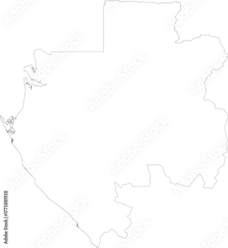 GABON MAP with its administrative divisions and regions