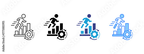 Action  icon set multiple style collection