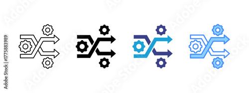 Change Management  icon set multiple style collection
