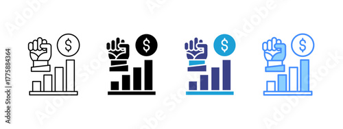 Resistance  icon set multiple style collection