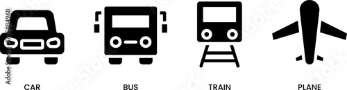 Transport Silhouette Icons