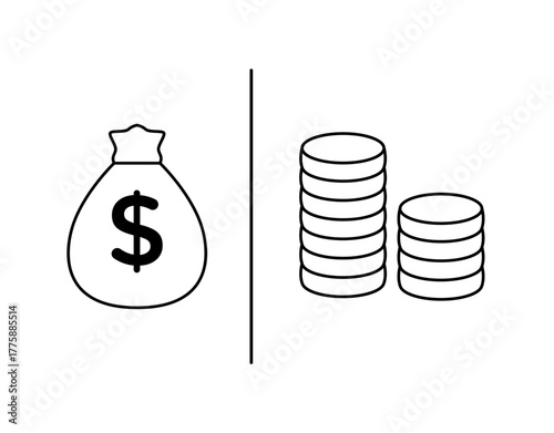 Business Money Bag icon pack symbols Money Logo