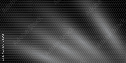 Black metal texture steel background. Perforated sheet metal. vector