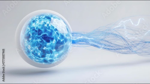 Wallpaper Mural Graceful blue jellyfish floating in ocean water capturing the essence of marine life and underwater beautyใ Glowing Energy Sphere with Flowing Blue Strands – Animated Video Version Torontodigital.ca