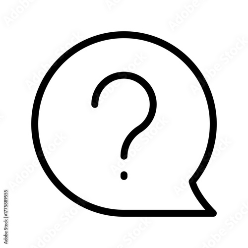 Question Chat icon set featuring inquiry, help, support, conversation, and messaging symbols in a clean modern line graphic style