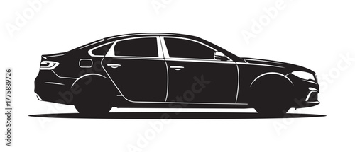 Car outline. Vector design
