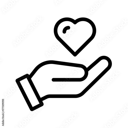 Hand Holding Heart icon pack featuring care, love, charity, support, donation, and compassion symbols in a clean modern visual design style
