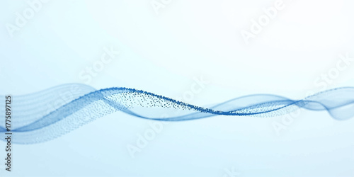 Abstract blue wave pattern vector illustration for a clean liquid water ocean background design