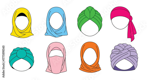 Hijab turban scarf head covering fashion islamic headwear collection
