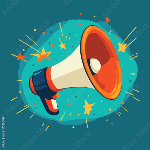 Amplifying your message public announcement and communication strategies for impactful outreach   , vector style simple color