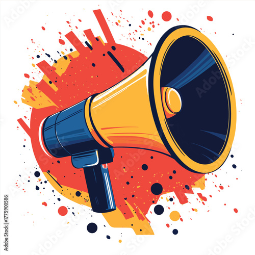 Amplifying your message public announcement and communication strategies for impactful outreach   , vector style simple color