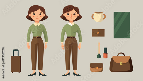 woman showcasing various poses and outfits, highlighting her style and versatility in fashion..eps