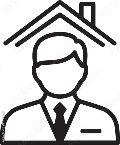 Professional realtor expertly guiding clients towards dream home ownership, symbolizing trust, security, and successful property transactions in a modern, approachable style.