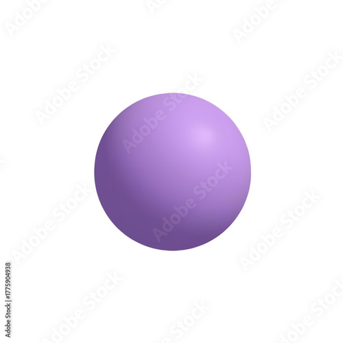 Abstract Lilac Sphere Simple Geometric Shape for Modern Design