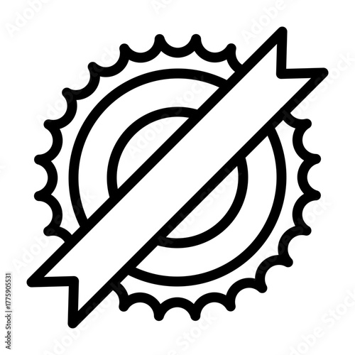 Permission Granted Stamp Vector Line Icon Design