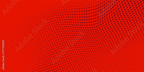Poppuler Dots red and crimson pop art background with halftone dots in comic style, art
