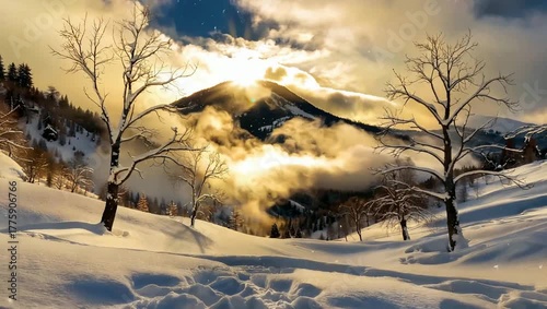 A collection of artistic light effects, bokeh, snow, and winter landscapes featuring bright colors, sparkling elements, and magical atmospheres for creative, Christmas holiday and decorative designs.
