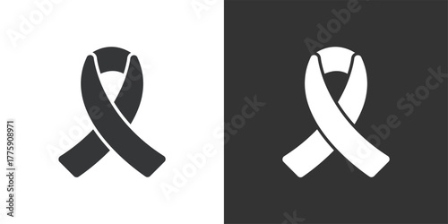 Solidarity Ribbon icon. Solid glyph series icon