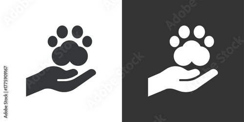 Animal Care icon. Solid glyph series icon