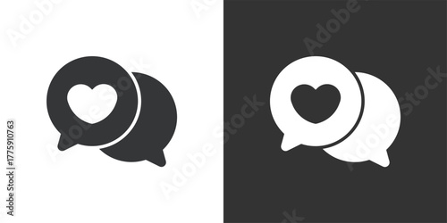 Message of Concern icon. Solid glyph series icon