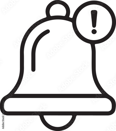 Bell notification icon with exclamation mark