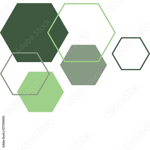 Abstract green Hexagon Pattern - Geometric Vector Background Design - abstract hexagon background