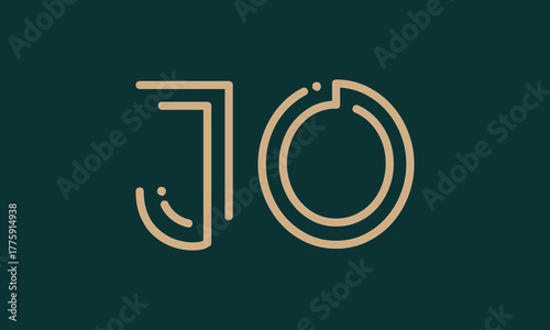 JO j jo initial logo | initial based abstract modern minimal creative logo, vector template image. luxury logotype logo, real estate homie logo. typography logo. initials logo