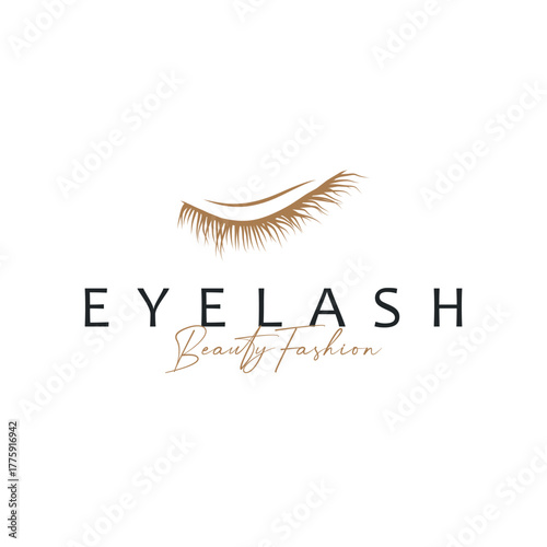 Eyelash logo design for women beauty with a simple and elegant concept, template design for women's salons and business brand