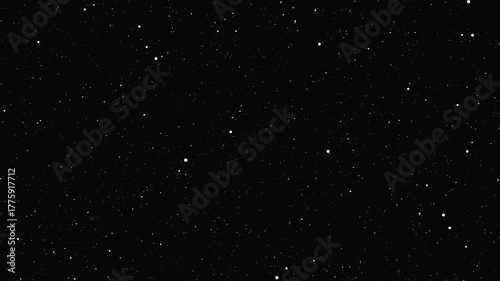 Starry Night Sky Moving Slowly Over Dark Sky Filled with Twinkling Stars