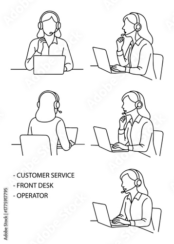 5 style of customer service continous line