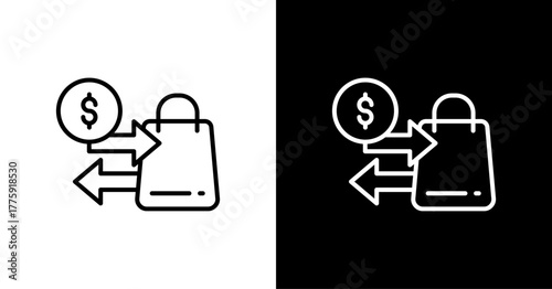 Direct Selling  White Icon Set Design