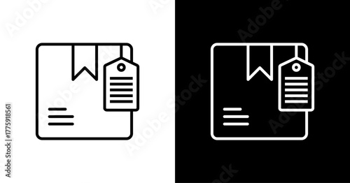 Labeling  White Icon Set Design