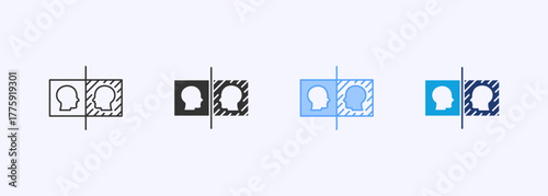 Self Reflection Icon Set Multiple Style Collection