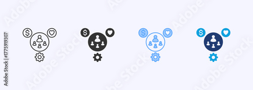 Holistic Leadership Icon Set Multiple Style Collection