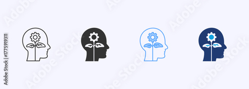 Innovation Mindset Icon Set Multiple Style Collection