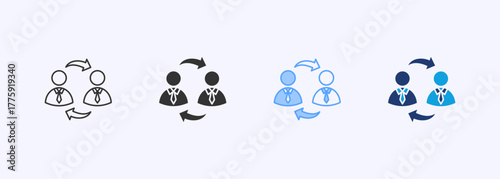 Change Leadership Icon Set Multiple Style Collection