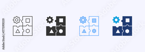 Adaptability Icon Set Multiple Style Collection