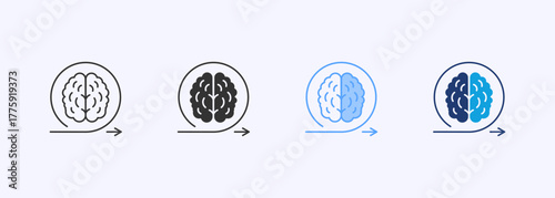 Learning Agility Icon Set Multiple Style Collection