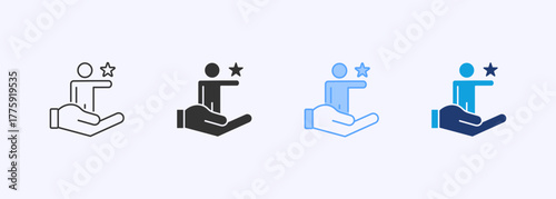 Skill Coaching Icon Set Multiple Style Collection