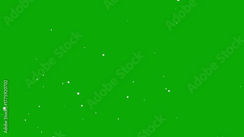 Dust particals flying against green background. Snowflakes overlay isolated on chroma key footage, Abstract Fire Particles Animated Background. abstract dust fail video with green background