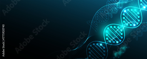 Background image about DNA research, science technology