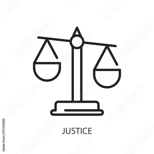 Justice thin line icons. Original vector illustration.