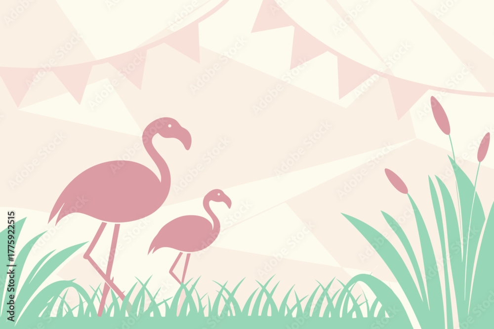 Naklejka premium Soft pastel polygons with gentle gradient overlays, minimalist abstract festive vibe, subtle typography space, 4K HD.