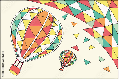 Colorful glass mosaic texture with polygon shapes, artistic festive theme, modern digital art feel, ultra HD 4K.