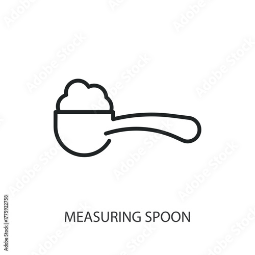 Measuring spoon thin line icons. Original vector illustration.