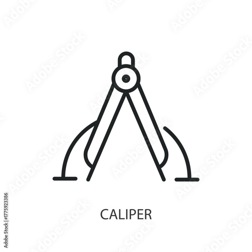 Caliper thin line icons. Original vector illustration.