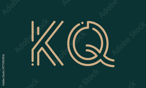 KQ k kq initial logo | initial based abstract modern minimal creative logo, vector template image. luxury logotype logo, real estate homie logo. typography logo. initials logo